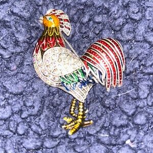 Rooster Brooch